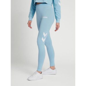 Damskie wysokie legginsy Hummel Legacy. Niebieskie legginsy Hummel, bez wzorów. Za 117,00 zł.