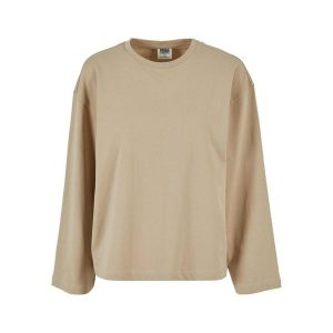 Damska Koszulka Z Długim Rękawem Z Bawełny Organicznej. Brązowe bluzki Urban Classics, xl, bez wzorów, z bawełny, sportowe, bez kołnierzyka, bez ramiączek. Za 120,99 zł.