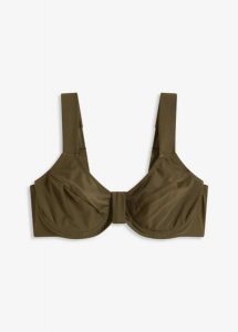 Biustonosz bikini minimizer z szerokimi ramiączkami. Fioletowe bikini bonprix, bez wzorów. Za 37,99 zł.