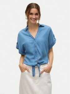 Vero Moda Koszula Fleur 10326059 Niebieski Regular Fit. Niebieskie koszule Vero Moda, l, bez wzorów, z lyocellu, bez kołnierzyka, bez ramiączek. Za 99,99 zł.