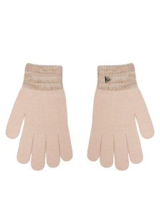 Guess Rękawiczki Damskie AW5238 WOL02 Różowy. Czerwone rękawiczki Guess, z aplikacjami, z dzianiny. Za 179,99 zł.