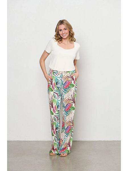 &Co Woman Koszulka "Varia" w kolorze kremowym rozmiar: L. Brązowe bluzki &Co Woman, l, bez wzorów, bez kołnierzyka, bez ramiączek. Za 104,64 zł.