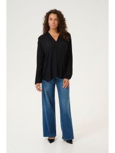 Kaffe Bluzka w kolorze czarnym rozmiar: 42. Czarne bluzki Kaffe, bez wzorów, z wiskozy, bez kołnierzyka, bez ramiączek. Za 82,99 zł.