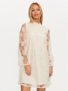 YAS Sukienka koktajlowa Cornelia 26035351 Écru Regular Fit. Kombinezony YAS, m, bez wzorów, z syntetyku, wizytowe, bez kołnierzyka, bez ramiączek. Za 249,99 zł.