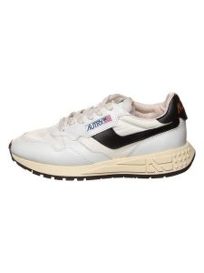 AUTRY Skórzane sneakersy "Reelwind Low" w kolorze biało-czarnym rozmiar: 36. Białe trampki AUTRY, bez wzorów, z materiału, bez zapięcia. Za 338,21 zł.