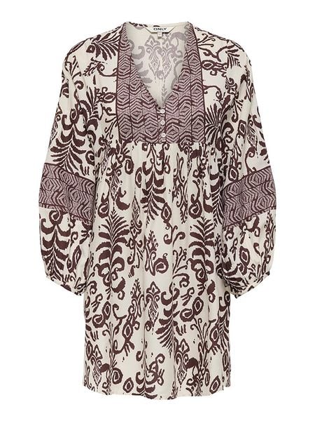 ONLY Sukienka w kolorze beżowym rozmiar: M. Brązowe sukienki ONLY, na co dzień, m, bez wzorów, z bawełny, bez kołnierzyka, bez ramiączek, midi, proste. Za 69,91 zł.