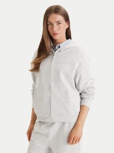 Tommy Hilfiger Bluza UW0UW06093 Szary Regular Fit. Szare bluzy TOMMY HILFIGER, m, bez wzorów, z bawełny, bez kaptura. Za 329,99 zł.