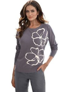 Heine Sweter w kolorze szarym rozmiar: 42. Szare swetry oversize Heine, bez wzorów, bez ramiączek. Za 109,00 zł.