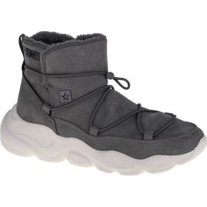 Buty Big Star Shoes II274264 szare. Szare botki bez wzorów, z syntetyku, bez obcasa, bez zapięcia. Za 236,19 zł.