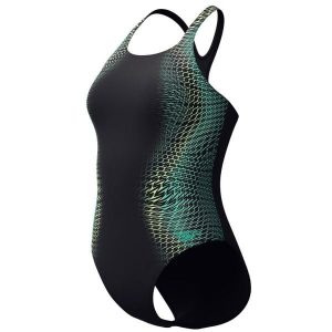 Strój kąpielowy kobiecy Speedo Digi Plmt Mdlt. Niebieskie stroje jednoczęściowe Speedo, bez wzorów, z materiału. Za 279,99 zł.