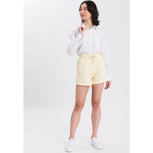 Cross Jeans Szorty w kolorze żółtym rozmiar: W27. Żółte szorty Cross Jeans, bez wzorów, z jeansu. Za 65,85 zł.