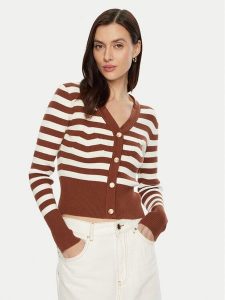 Fracomina Kardigan FS24WT8005K459N8 Brązowy Slim Fit. Brązowe kardigany Fracomina, z syntetyku. Za 289,99 zł.