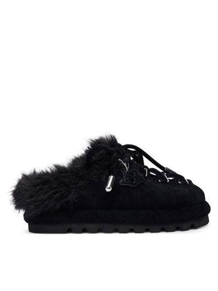 Naked Wolfe Śniegowce HARLOW Czarny. Czarne buty zimowe Naked Wolfe, ze skóry, bez obcasa, bez zapięcia. Za 899,99 zł.