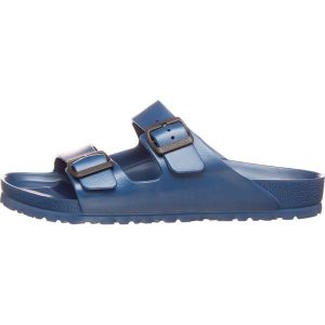 Birkenstock Klapki "Arizona" w kolorze granatowym rozmiar: 43. Niebieskie klapki Birkenstock, bez wzorów, z otwartym noskiem, bez obcasa. Za 161,45 zł.