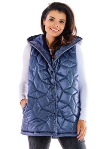 Awama Kamizelka w kolorze niebieskim rozmiar: L/XL. Niebieskie kamizelki Awama, l, bez wzorów, bez kołnierzyka, bez ramiączek, bez kaptura. Za 172,49 zł.
