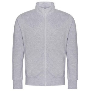 Kurtka Unisex Dla Dorosłych Campus Heather Z Pełnym Zamkiem Błyskawicznym. Szare kurtki AWDIS, l, bez wzorów, bez kaptura. Za 188,99 zł.
