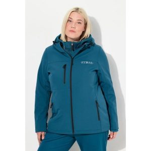 Damskie Kurtka softshell HYPRAR hydrofobowa stretch odblask. Niebieskie kurtki Ulla Popken, plus size, bez wzorów, z elastanu, bez kaptura. W wyprzedaży za 383,99 zł.