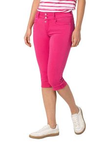 Timezone Rybaczki dżinsowe "Enya" w kolorze różowym rozmiar: W31. Różowe szorty Timezone, z aplikacjami, ze skóry, klasyczne. Za 108,74 zł.