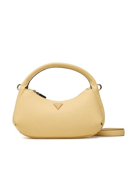 Guess Torebka Gilda Mini HWZG97 47730 Żółty jasny. Żółte torebki klasyczne Guess, z aplikacjami, ze skóry, bez dodatków. Za 440,99 zł.