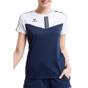 Koszulka damska Erima Squad. Białe bluzki Erima, l, bez wzorów, z materiału, sportowe, bez kołnierzyka, bez ramiączek. W wyprzedaży za 94,50 zł.