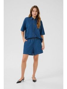 CULTURE Koszula dżinsowa w kolorze niebieskim rozmiar: L. Niebieskie koszule Culture, l, bez wzorów, bez kołnierzyka, bez ramiączek. Za 84,21 zł.