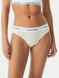 Calvin Klein Underwear Figi klasyczne LV00QF8520 Kremowy. Białe figi Calvin Klein Underwear, bez wzorów, z bawełny. Za 109,99 zł.