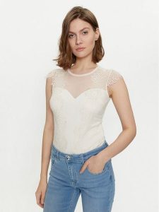 Rinascimento Body CFC0117443003 Écru Slim Fit. Body i gorsety Rinascimento, bez wzorów, z syntetyku. Za 189,99 zł.