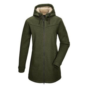 Damska parka z polaru Killtec GW 37. Zielone kurtki KILLTEC, na zimę, bez wzorów, z polaru, bez kaptura. Za 524,20 zł.