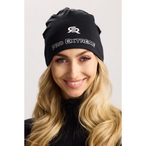 Czapka do biegania Rough Radical Pro Extreme Run. Czarne czapki ROUGH RADICAL, bez wzorów, sportowe. Za 49,90 zł.