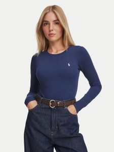 Polo Ralph Lauren Body 4P0490 Granatowy Slim Fit. Niebieskie body i gorsety Polo Ralph Lauren, bez wzorów, z bawełny. Za 494,99 zł.