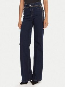 Liu Jo Jeansy UF5097 DS018 Granatowy Flare Fit. Niebieskie jeansy Liu Jo, bez wzorów, z bawełny. Za 699,99 zł.