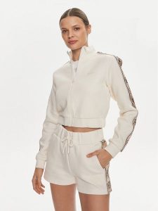 Guess Bluza V3RQ12 KB3P2 Szary Regular Fit. Szare bluzy Guess, l, z aplikacjami, z syntetyku, bez kaptura. Za 189,99 zł.