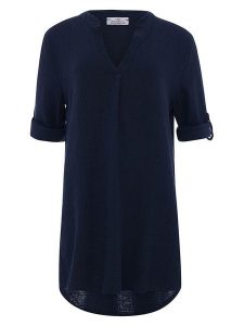 Zwillingsherz Tunika w kolorze granatowym rozmiar: onesize. Niebieskie tuniki Zwillingsherz, bez wzorów, z bawełny, bez kołnierzyka, bez ramiączek. Za 172,89 zł.