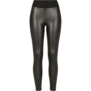 Legginsy Damskie Ze Skóry Ekologicznej Z Wysokim Stanem. Czarne legginsy Urban Classics, bez wzorów, ze skóry ekologicznej, z podwyższonym stanem. Za 137,99 zł.