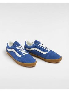 Vans Skórzane sneakersy w kolorze niebieskim rozmiar: 36. Niebieskie trampki Vans, bez wzorów, bez zapięcia. Za 131,74 zł.
