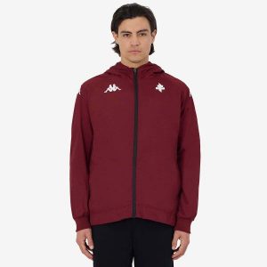 Veste FC Metz Asteodit 2025/26. Czerwone kurtki Kappa, bez wzorów, bez kaptura. Za 467,00 zł.