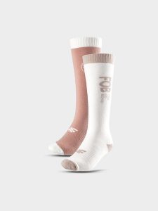 4F Skarpety snowboardowe (2-pack) damskie - brązowe 35-38. Brązowe skarpetki 4f, bez wzorów. Za 129,99 zł.