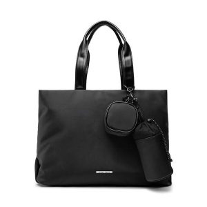 Torebka Jenny Fairy. Czarne shopper bag Jenny Fairy, bez wzorów, bez dodatków. Za 101,98 zł.