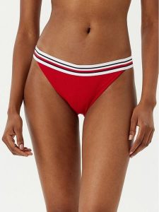 Tommy Hilfiger Dół od bikini UW0UW05829 Czerwony. Czerwone bikini TOMMY HILFIGER, bez wzorów, z syntetyku. Za 119,99 zł.