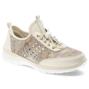 Półbuty damskie S.Barski, ze skóry naturalnej licowej wsuwane na lekkiej podeszwie, beżowe, GR61-5990. Brązowe półbuty S.BARSKI, bez wzorów, ze skóry, bez obcasa, na płaskiej podeszwie, bez zapięcia. Za 199,00 zł.