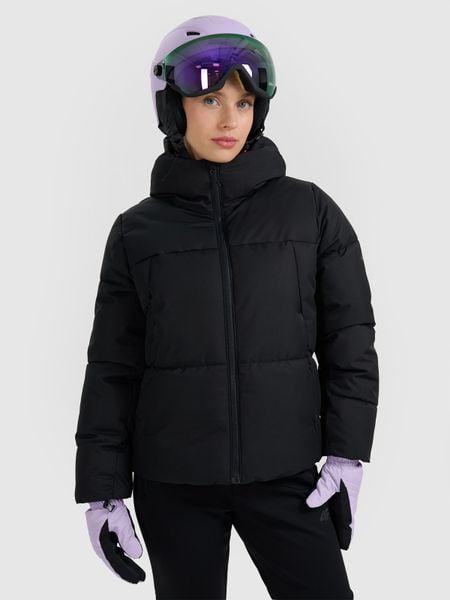 4F Kurtka narciarska membrana 5000 damska - czarna M. Czarne kurtki 4f, na zimę, m, bez wzorów, bez kaptura. Za 499,99 zł.