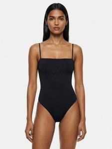 Calvin Klein Swimwear Strój kąpielowy LV00Q62709 Czarny. Czarne stroje jednoczęściowe Calvin Klein Swimwear, bez wzorów, z syntetyku. Za 381,99 zł.