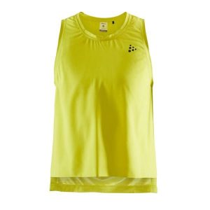 Damski tank top Craft Untmd. Żółte topy Craft, bez wzorów, sportowe, bez kołnierzyka, bez ramiączek. W wyprzedaży za 136,50 zł.