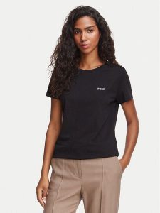 BOSS T-Shirt C_Esogo_1 50506973 Czarny Regular Fit. Czarne t-shirty Boss, xs, bez wzorów, z bawełny, bez kołnierzyka, bez ramiączek. Za 229,99 zł.