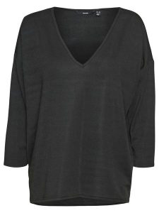 Vero Moda Bluzka w kolorze antracytowym rozmiar: M. Czarne bluzki Vero Moda, m, bez wzorów, bez kołnierzyka, bez ramiączek. Za 43,88 zł.
