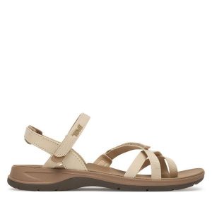 Sandały Teva. Brązowe sandały Teva, bez wzorów, bez obcasa, na płaskiej podeszwie, bez zapięcia. Za 379,99 zł.