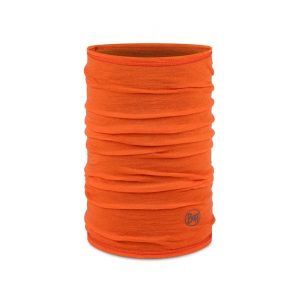 Komin na szyję - Bandana BUFF Merino Lightweight Solid. Brązowe szaliki Buff, bez wzorów, z materiału. Za 132,95 zł.