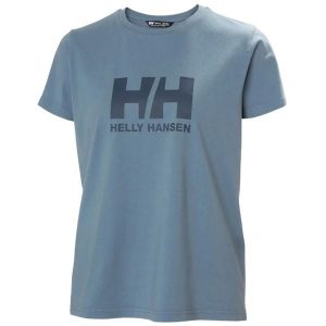 Koszulka damska Helly Hansen Logo 3.0. Niebieskie koszulki sportowe Helly Hansen, bez wzorów, bez ramiączek. Za 149,05 zł.