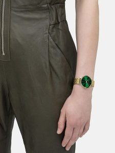 Liebeskind Zegarek kwarcowy w kolorze złoto-ciemnozielonym rozmiar: onesize. Zielone, analogowe zegarki Liebeskind. Za 320,63 zł.