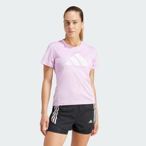 Koszulka Run It. Niebieskie bluzki ADIDAS, s, bez wzorów, z materiału, sportowe, bez kołnierzyka, bez ramiączek. Za 129,00 zł.